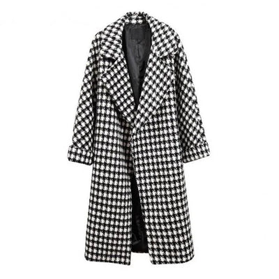 Jennifer | Long Houndstooth Coat