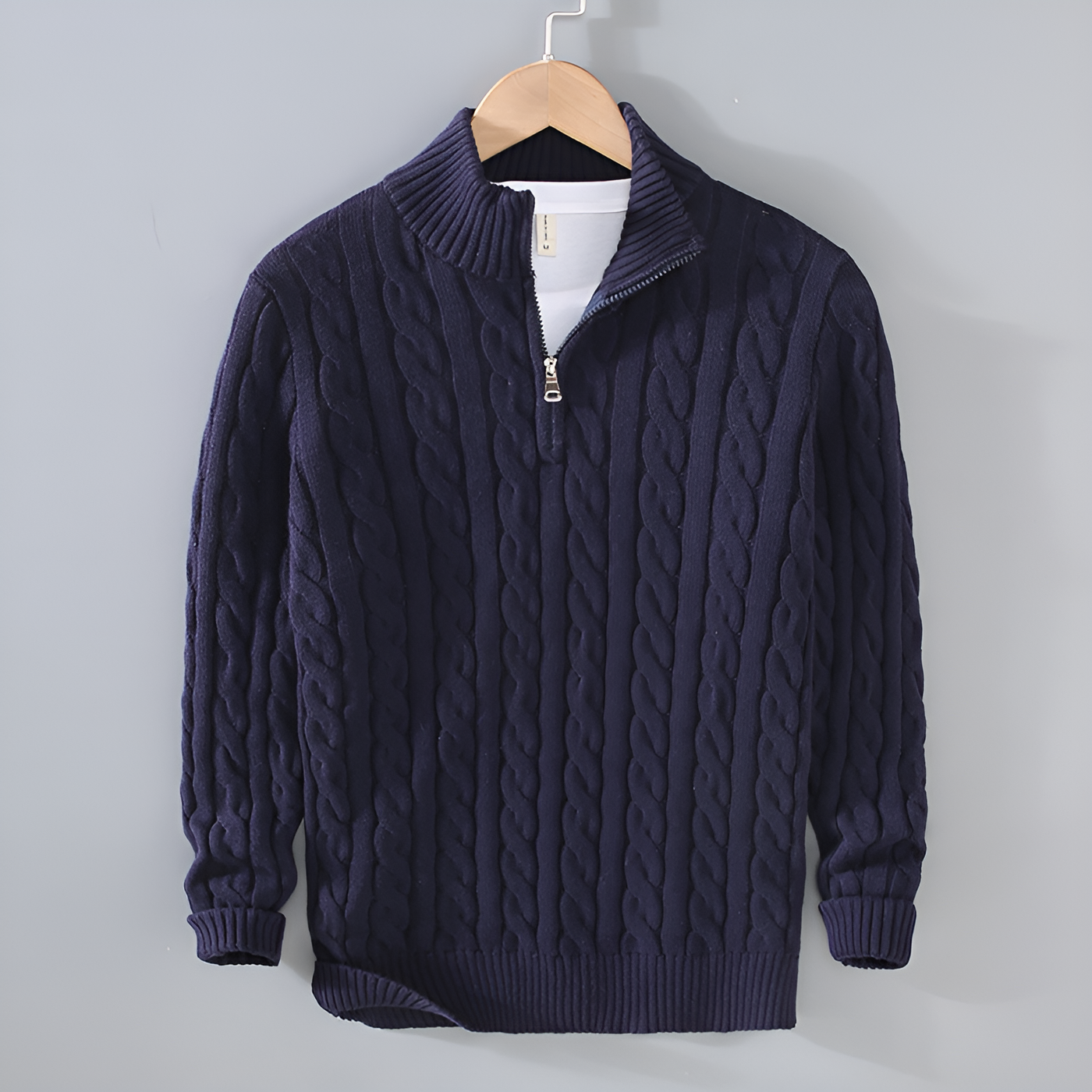 Anthony - Men´s Half-High Zip Collar Jumper