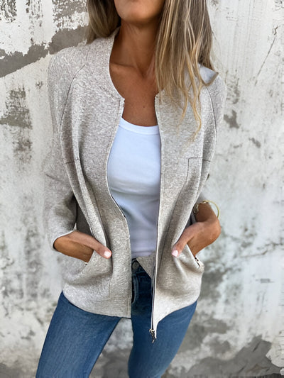 SYLVIE | Pocketed Zip-Up Jacket