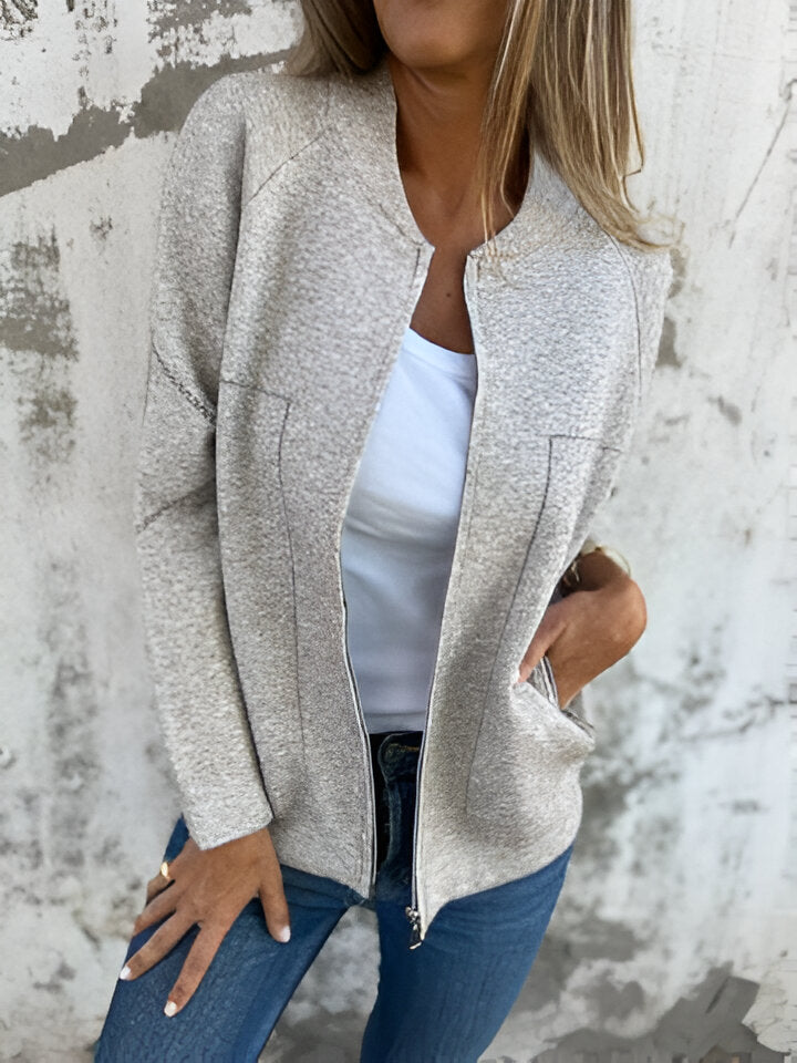 SYLVIE | Pocketed Zip-Up Jacket