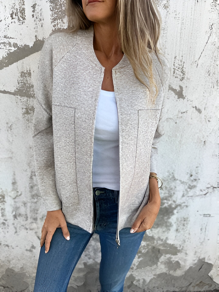 SYLVIE | Pocketed Zip-Up Jacket