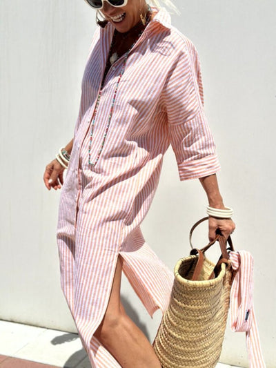 Colen | Classic Striped Shirt Dress