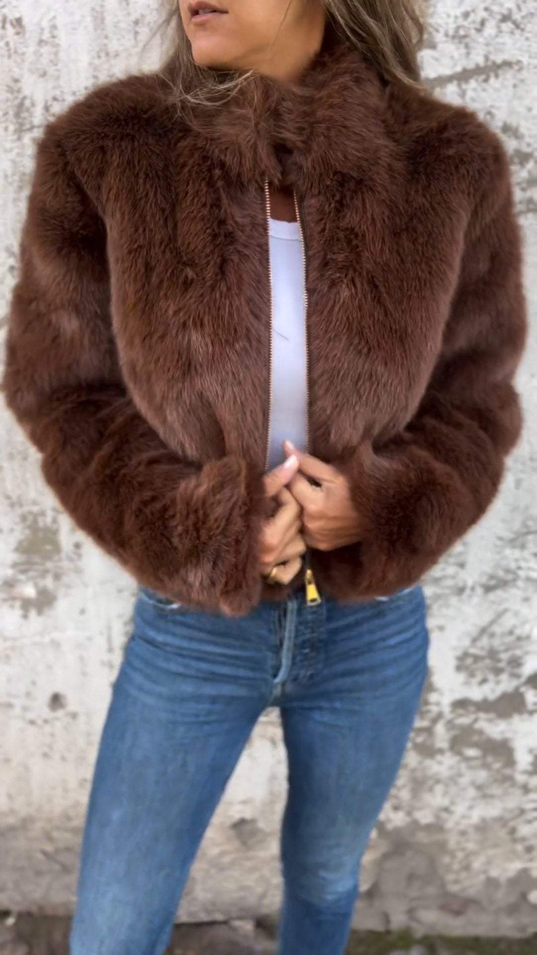 Sarah - Faux Fur Jacket