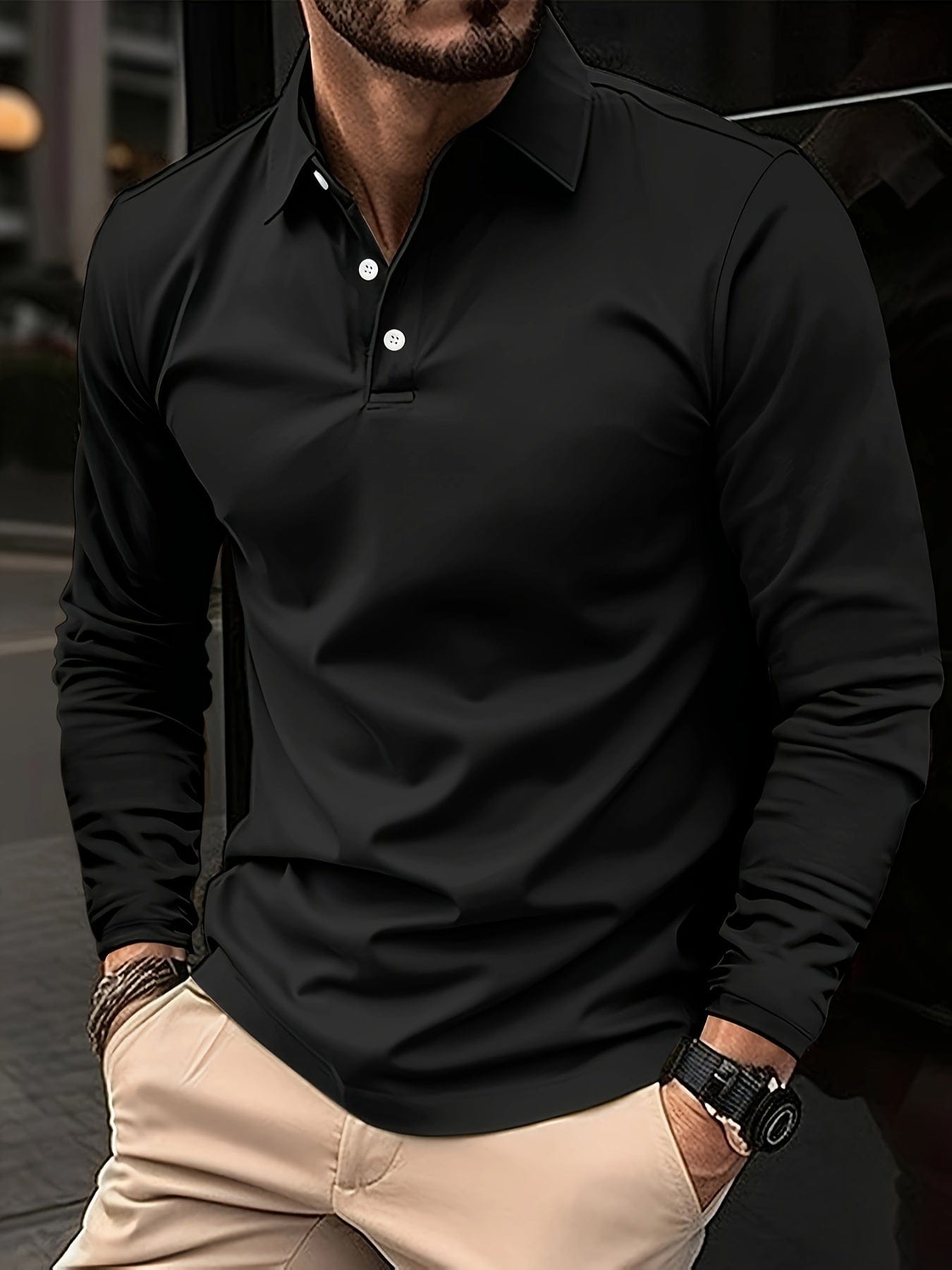 Mark | Long Sleeve Polo Shirt