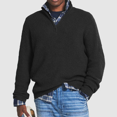 HARRY | ZIP COLLAR CASHMERE SWEATER